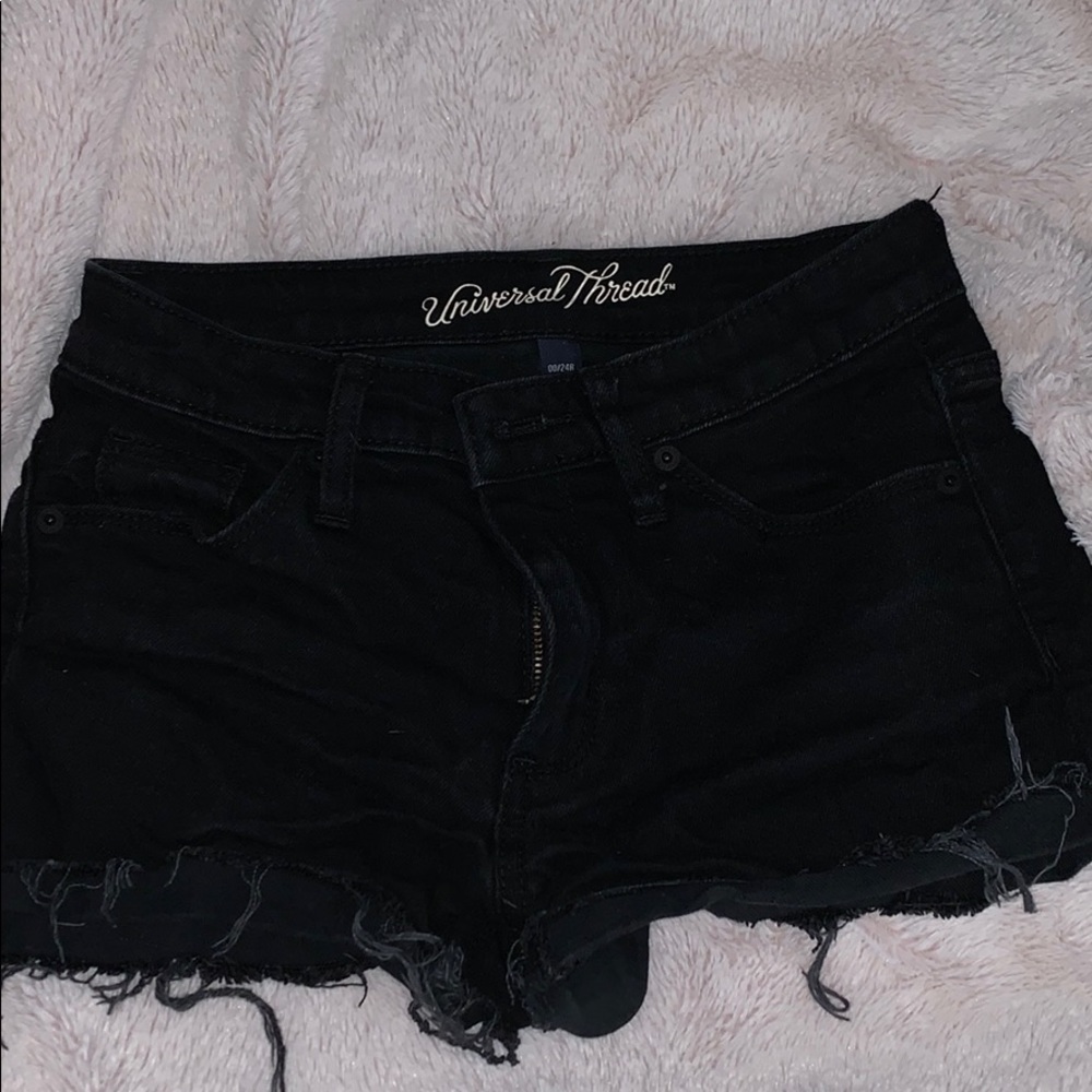 Black denim Shorts